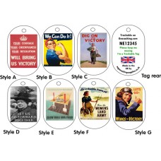 War Time Posters Trackable Tags (by NE Geocaching Supplies)